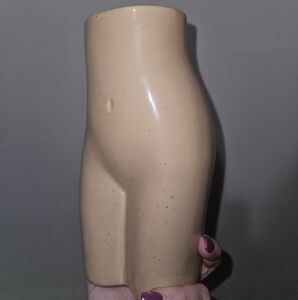 Urban Outfitters Cream Booty Ceramic Body Vase